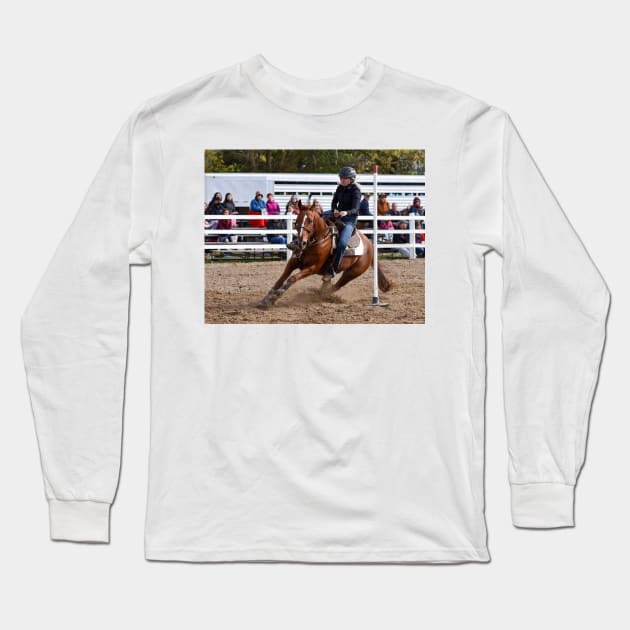 Barrel racing Long Sleeve T-Shirt by theartsyeq